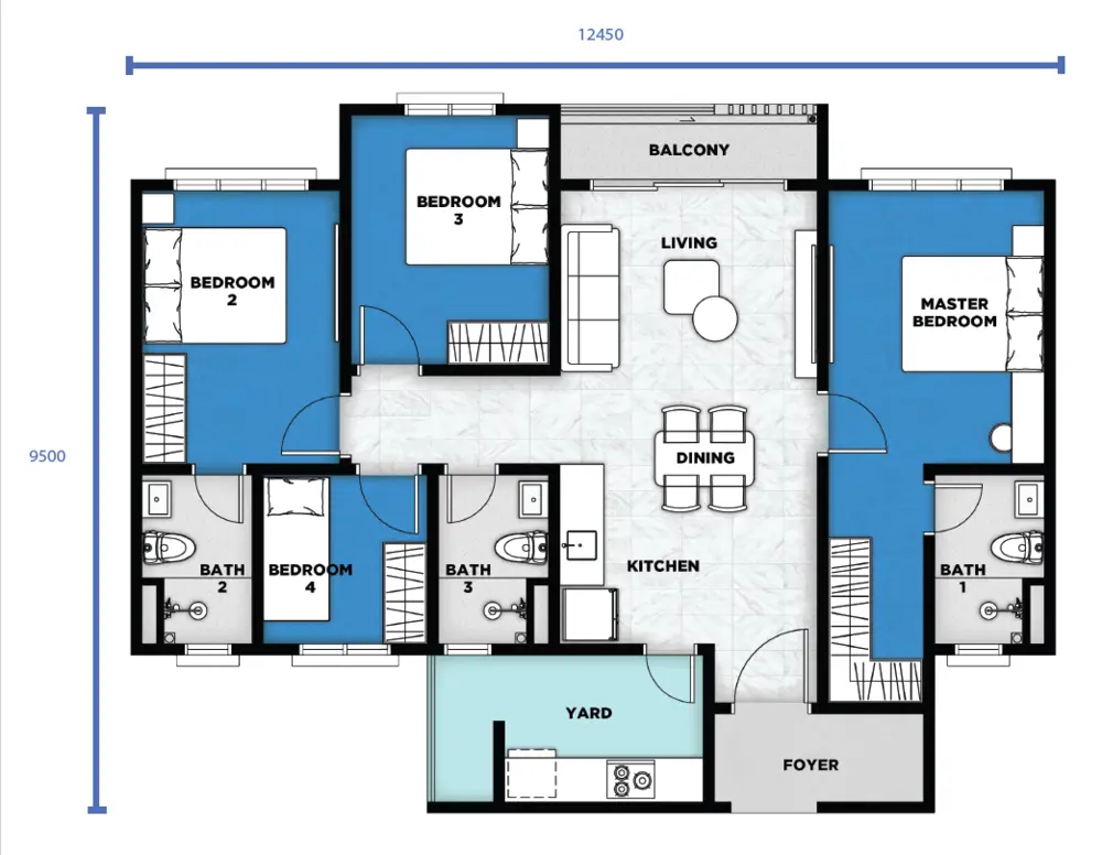 Type B floor plan
